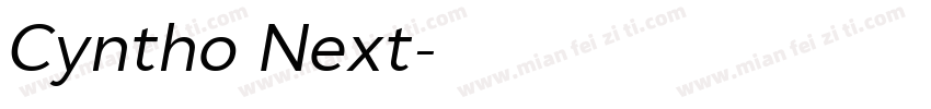Cyntho Next字体转换